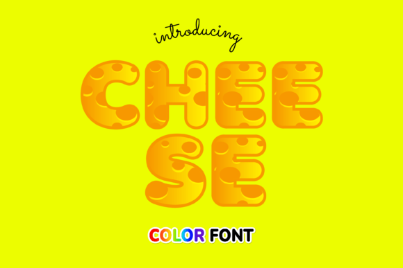 Cheese: A Playful Color Font for Vibrant Designs