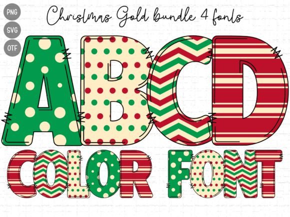Christmas Gold: A Festive Color Font for Design Impact