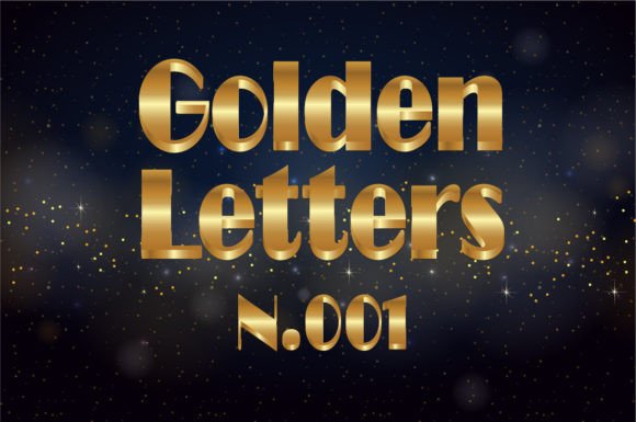 Elevate Your Visuals with Golden Letters N.001