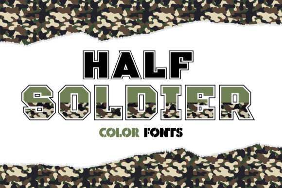 Half Soldier: A Bold Color Font for Creative Design