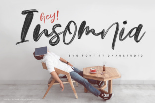 Hey Insomnia: A Bold Font with Transparent Textures