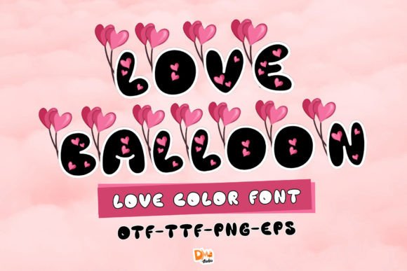 Love Balloon: Whimsical Typography for Modern Design