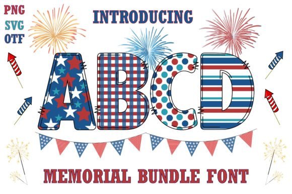 Memorial: A Decorative Color Font for Patriotic Design