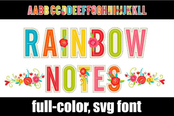 Rainbow Notes: A Colorful Typography Asset for Creative Design