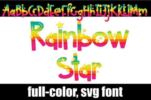 Rainbow Star: A Vibrant Color Font for Modern Design
