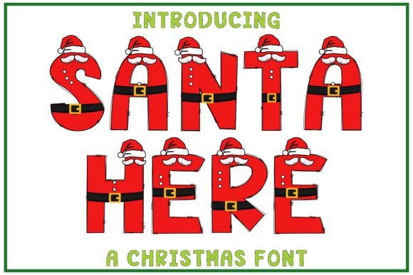 Santa Here: A Playful Color Font for Festive Design