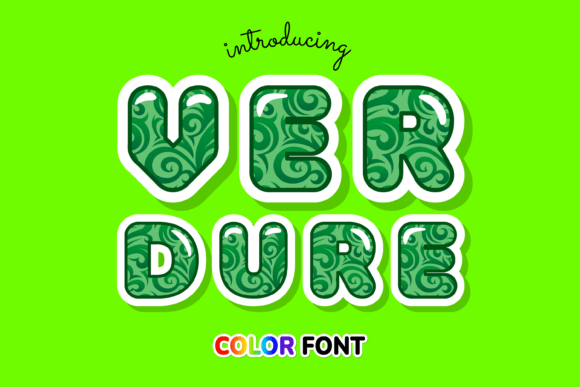 Verdure: A Botanical Color Font for Modern Design