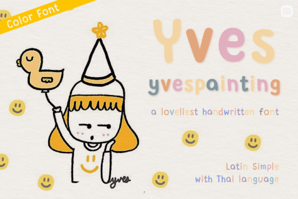 Yves Yvespainting: A Whimsical Color Font for Creative Projects